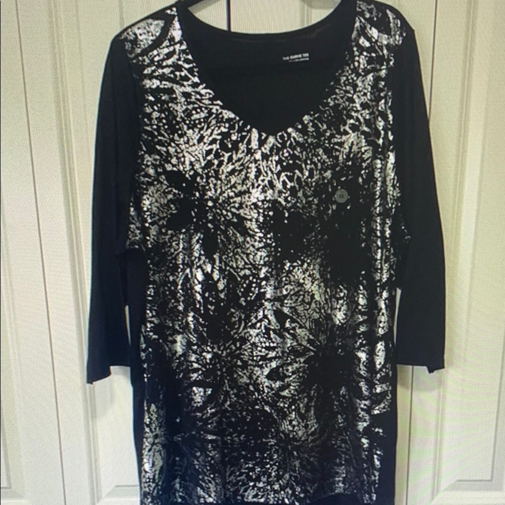 Black and Silver Women's Top